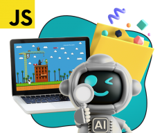 Язык программирования JavaScript + AI. Проектное обучение + геймификация + AI-помощники - КИБЕРшкола программирования для детей, компьютерные курсы для школьников, начинающих и подростков - KIBERone г. Челябинск