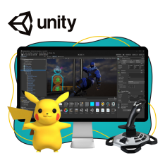Мир игр на Unity 2D на популярном движке + AI-помощники - КИБЕРшкола программирования для детей, компьютерные курсы для школьников, начинающих и подростков - KIBERone г. Челябинск