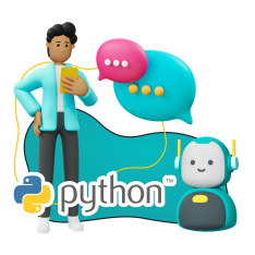 Умный чат-бот на Python - КИБЕРшкола программирования для детей, компьютерные курсы для школьников, начинающих и подростков - KIBERone г. Челябинск